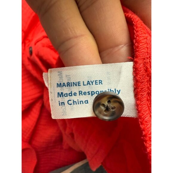 NWT Marine Layer Willow Doublecloth Midi Dress in Red Size XL - Picture 8 of 10